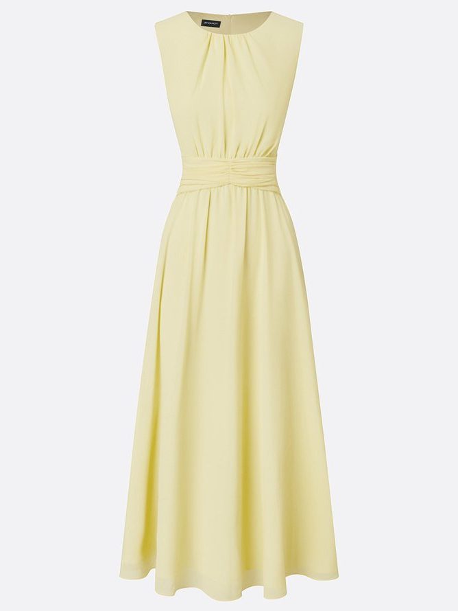 Stylish ruched A-line formal dress for sophisticated women's events.