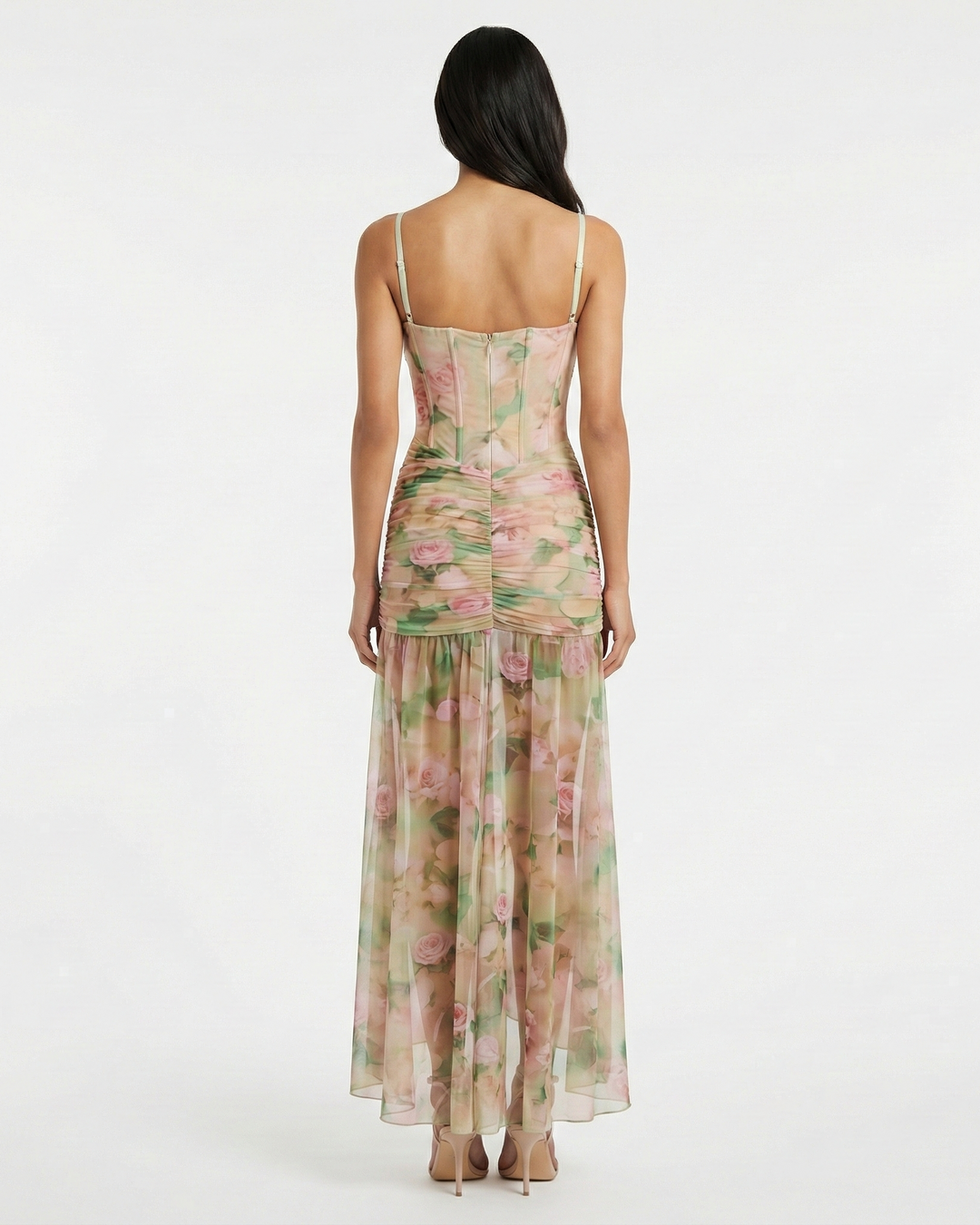 Women's Solene long floral maxi dress in a stylish summer design. This elegant, pleated evening dress is a must-have.