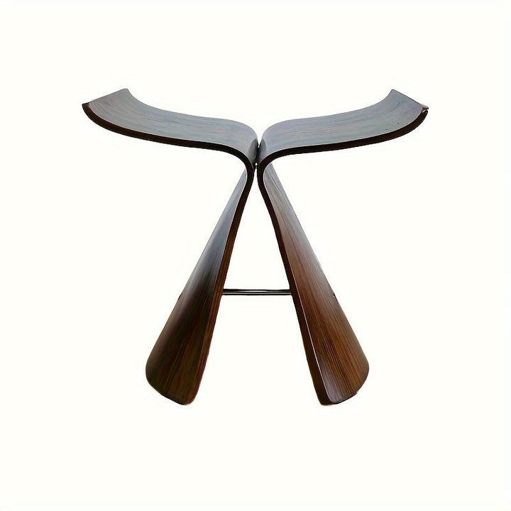 Vintage style butterfly stool, versatile wooden accent chair for any room.