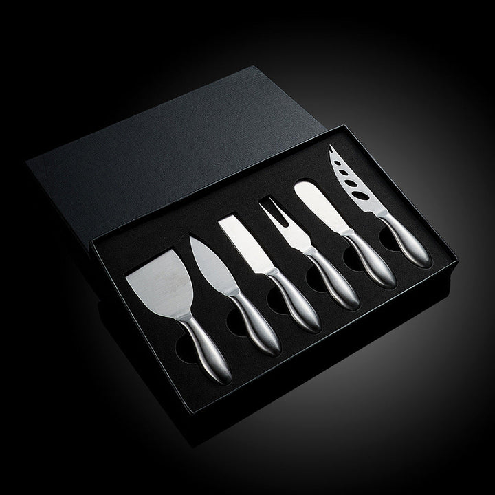 Beautifully crafted stainless steel cheese knives, a perfect foodie gift set.