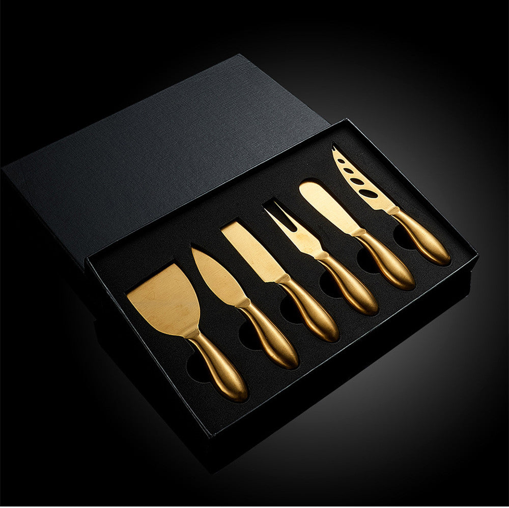 Chic stainless steel cheese knives, a must-have for any cheese lover.