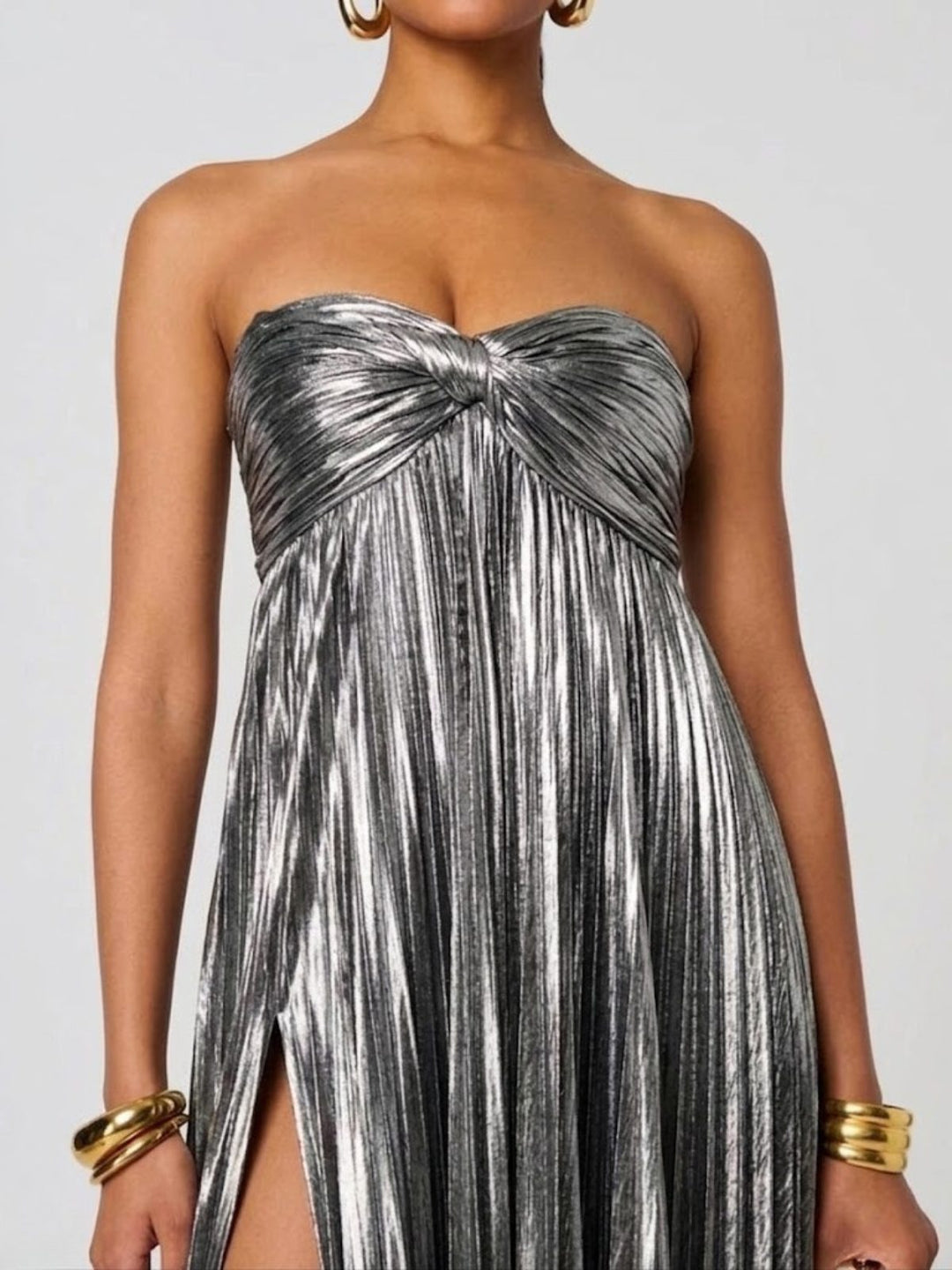Women's occasion strapless maxi gown, ideal for formal parties, prom & special events.