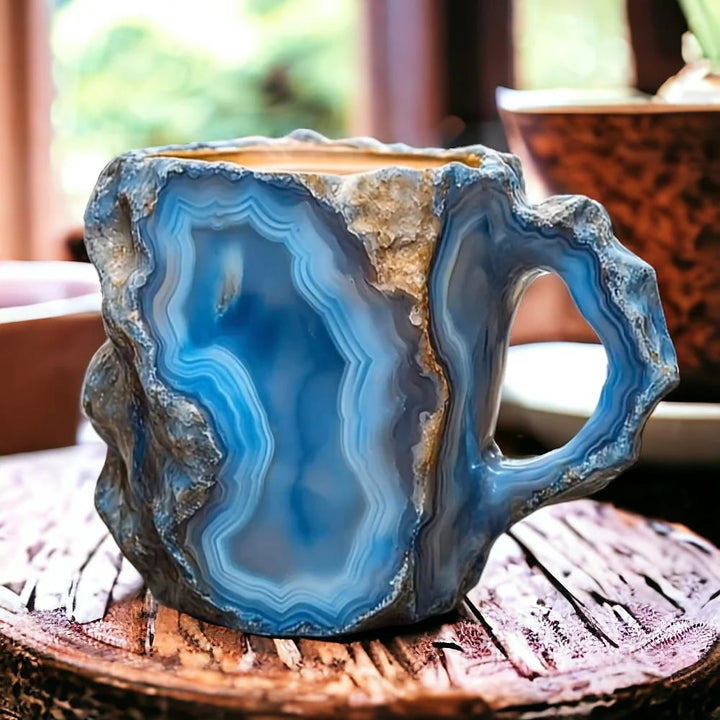 Elegant unisex insulated mug with crystal design. Perfect microwave-safe drinkware for hot or cold beverages.