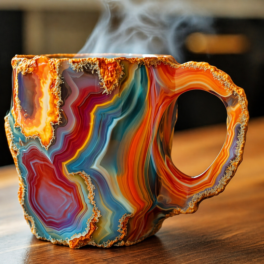 Elegant unisex insulated mug with stunning crystal design. Versatile microwave-safe drinkware for home or office.
