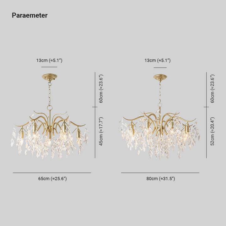 Modern black wisteria flower crystal chandelier, elegant home decor lighting fixture.