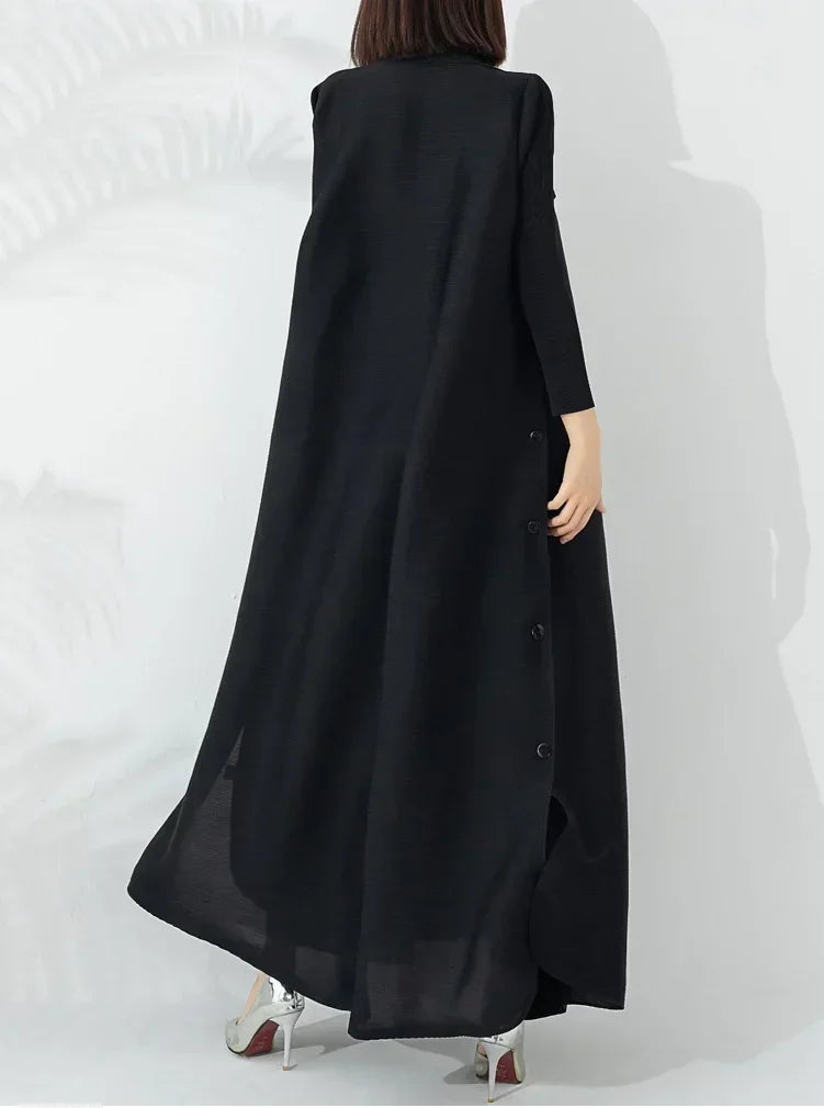 Classic women's winter coat: A-line silhouette, funnel neck, and elegant belt detail for sophisticated style.
