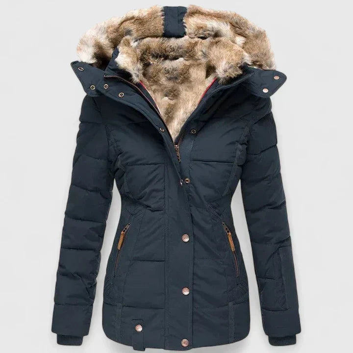 Chic women's elegant coat. Comfortable all-season long sleeve outerwear with a stylish design.