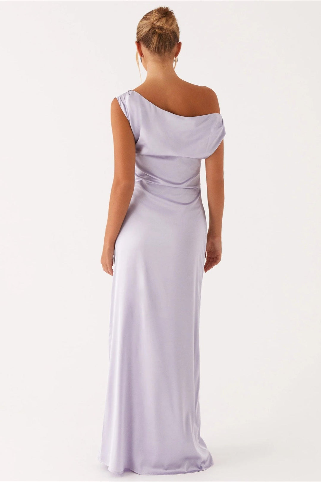High-waist sheath dress, women's solid color evening wear