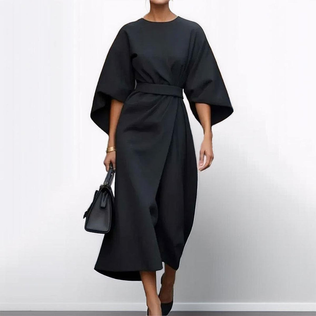 Graceful women's maxi dress with stylish batwing sleeves. Ideal long, flowy formal dress for parties & evening wear.