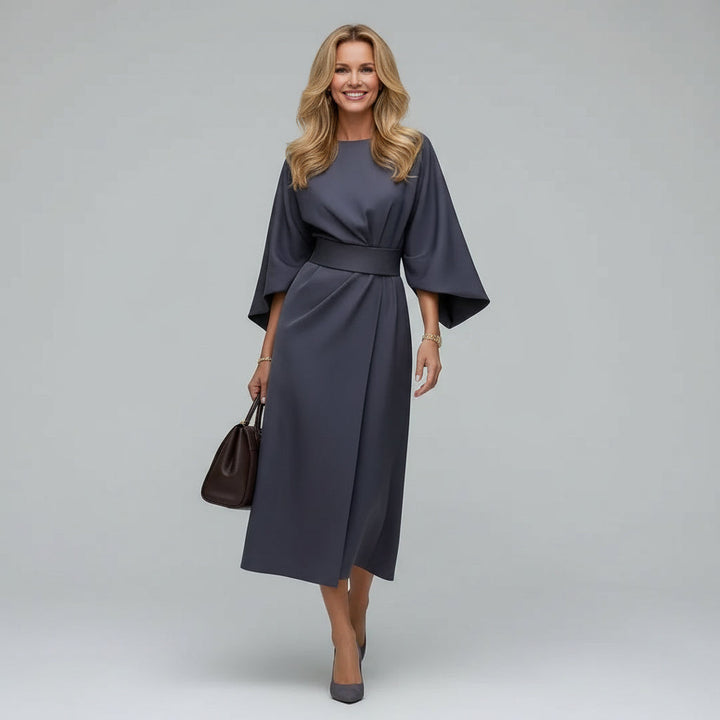 Comfortable yet elegant midi dress, perfect for day or evening wear