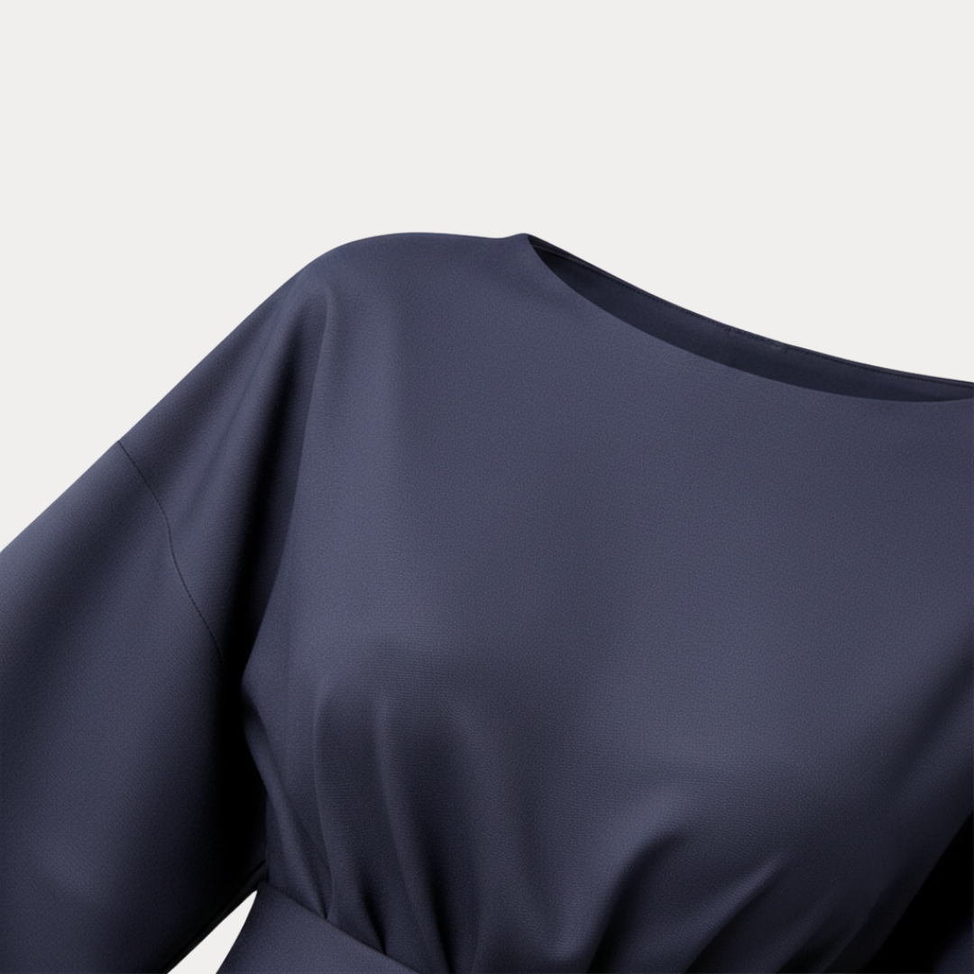 Flowy sleeve midi dress, perfect for summer evenings