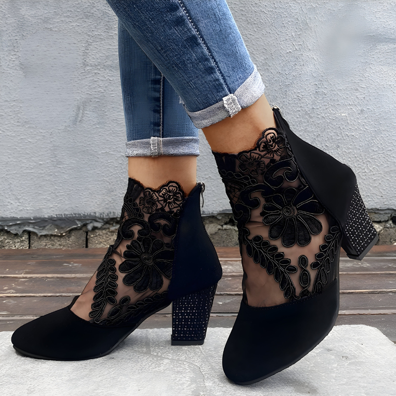 Elegant women's breathable orthopedic heels for all-day comfort with arch support & wide toe box.