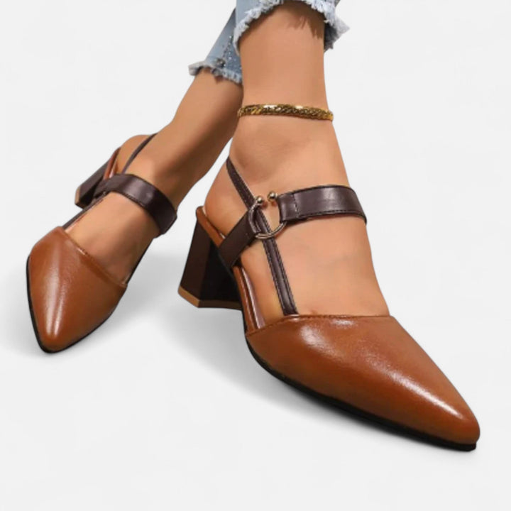 Elegant women's chunky block heel sandals for modern glamour, perfect for evening wear, parties & formal events.