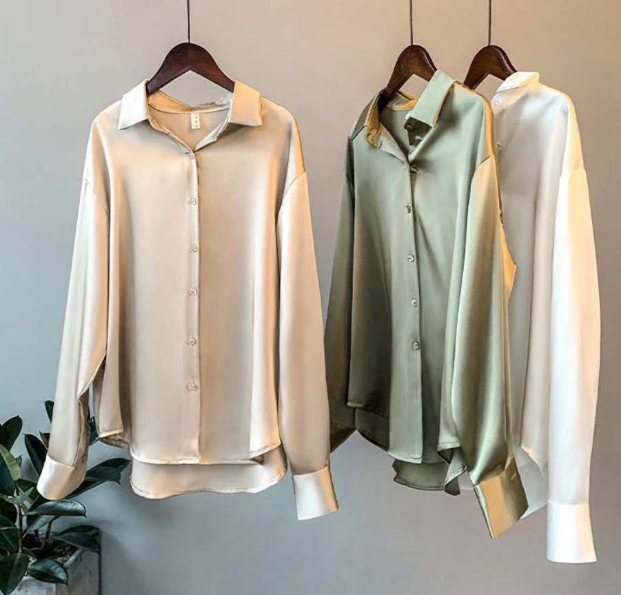 Classic fall blouse for women, elegant and versatile, great for professional office wear.
