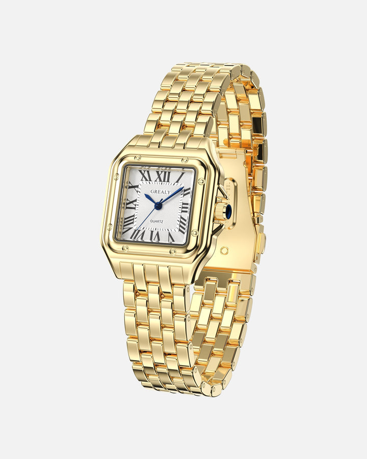 Stylish women's vintage-inspired quartz watch, combining classic design with modern reliability.