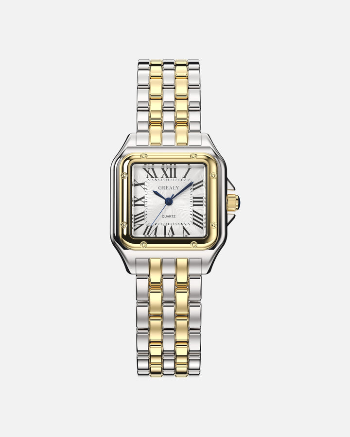Fashionable women's classic wrist watch, an elegant quartz timepiece with a vintage touch.