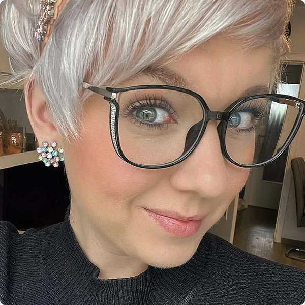 Classic women's reading glasses, comfortable vision aid with an elegant frame.