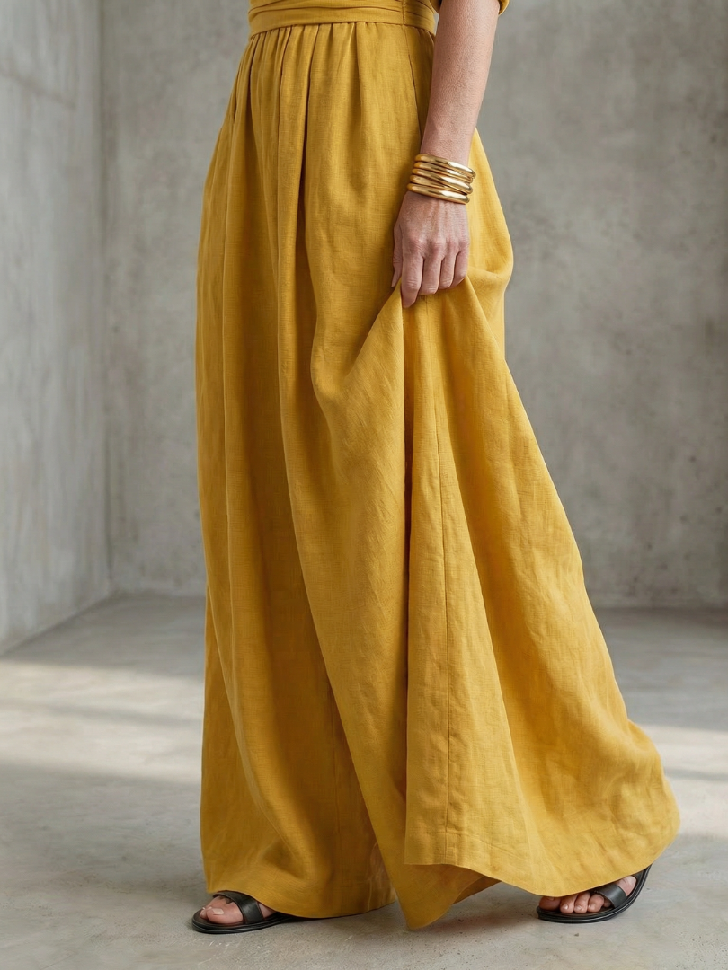 Women's comfortable cross front wide leg jumpsuit, ideal for casual chic summer fashion.