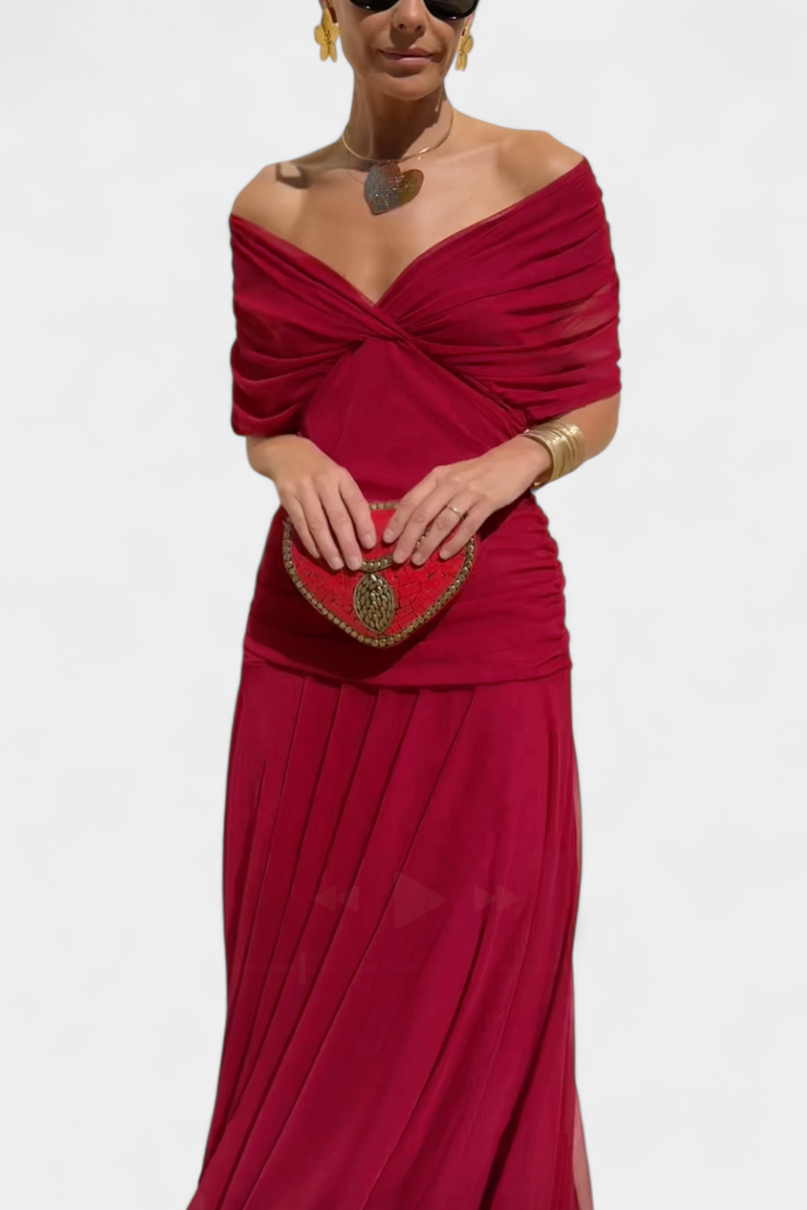 Comfortable yet elegant women's drape dress, ideal for any formal occasion or celebration.