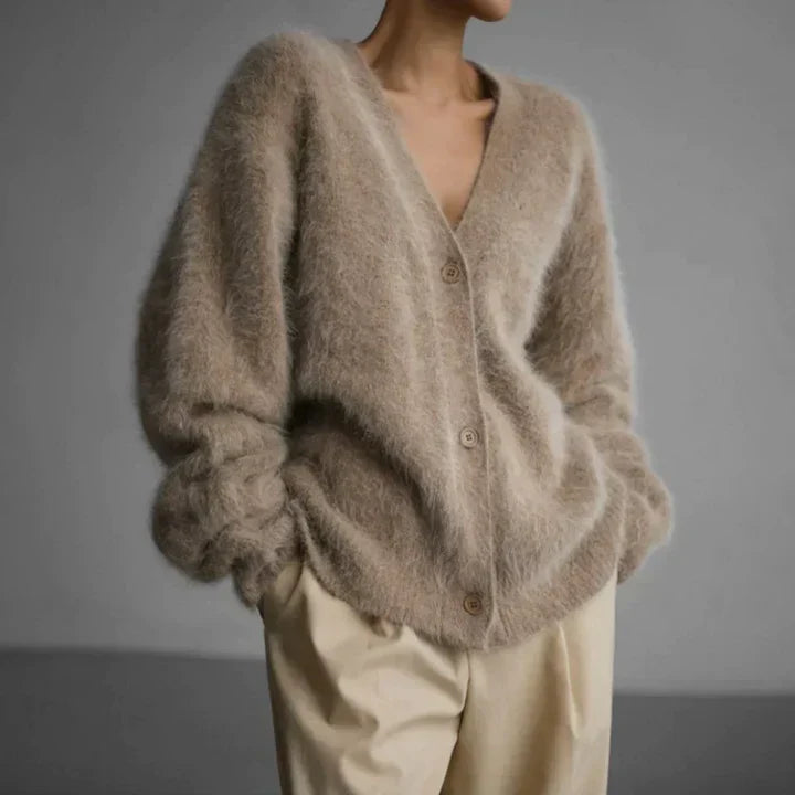 Cozy women's long sleeve wrap sweater, perfect for casual chic everyday style.