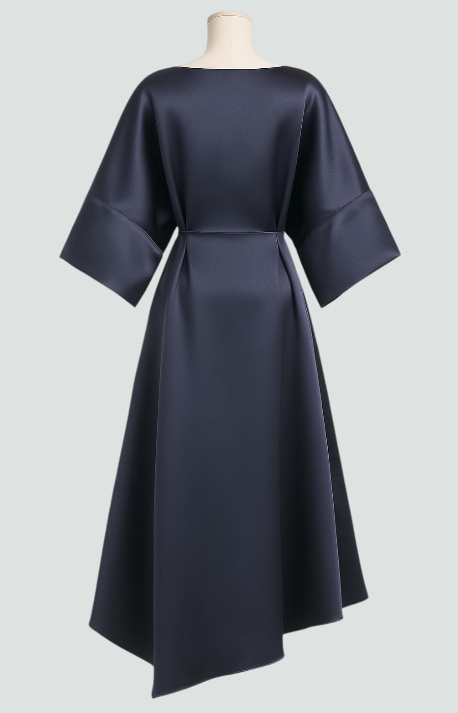 Versatile women's draped maxi dress with elegant brooch, suitable for formal events and evening parties.