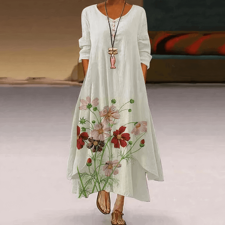 Elegant women's dress, versatile for any occasion. Perfect chic spring & summer style.