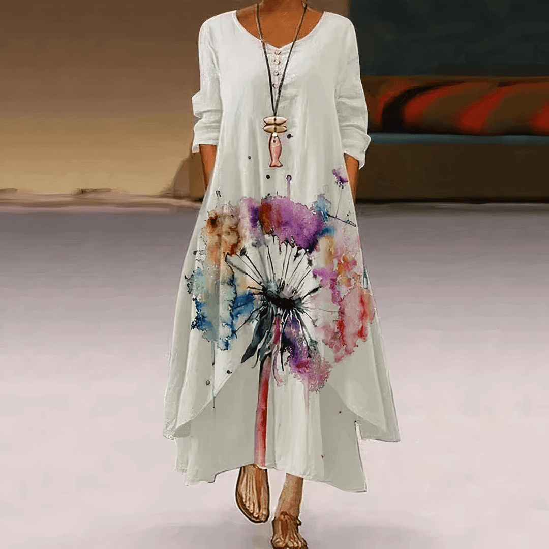 Versatile women's elegant dress for spring, summer, and special events. Flattering chic fashion.