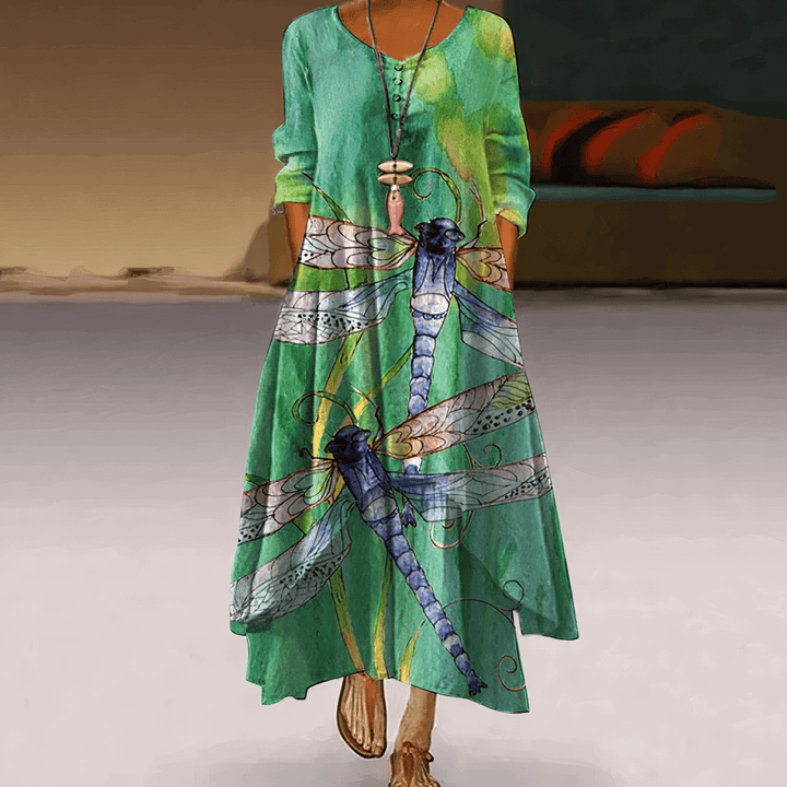Chic versatile women's dress, elegant for all occasions. Perfect flattering style for spring & summer.