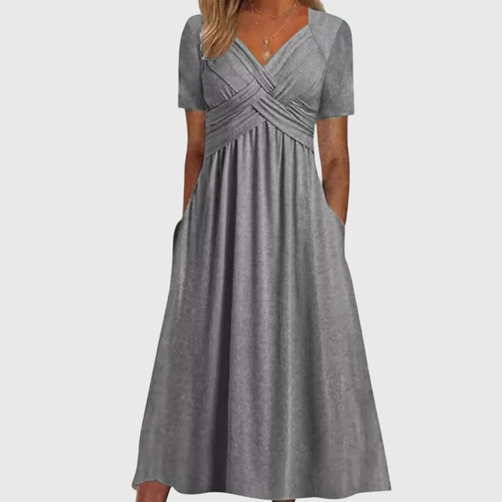 Flattering women's party dress, elegant and chic for any special occasion or evening event.