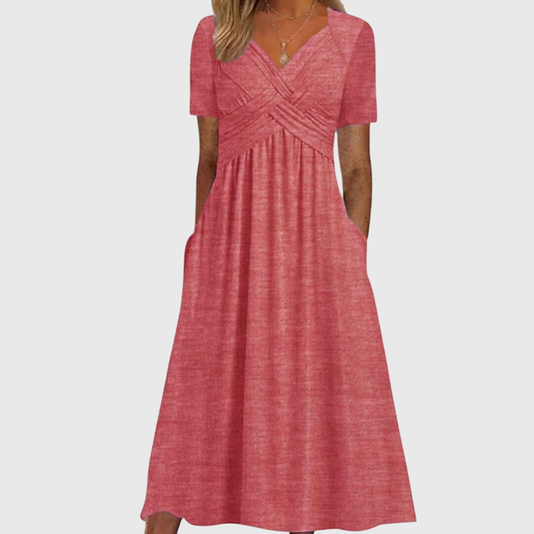 Women's elegant dress showcasing a flattering silhouette, ideal for evening galas and cocktail parties.