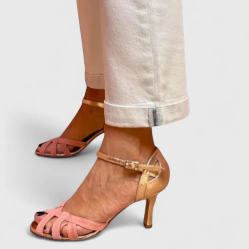 Faye orthopedic heels for women. Enjoy elegant style, supreme comfort, and support in these open-toe sandals.