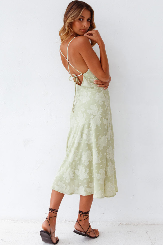 Chic women's orange floral print slip midi dress with elegant cowl neck and daring high slit.