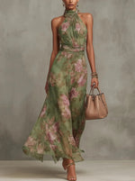 Green Floral Print