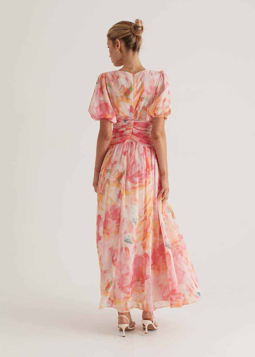 Flowy floral maxi dress for women, offering a chic and comfortable fit.