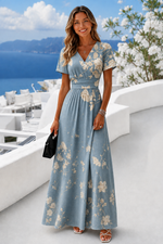 Blue/Cream Floral