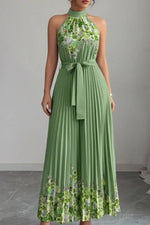 Army Green with Yellow Floral Hem