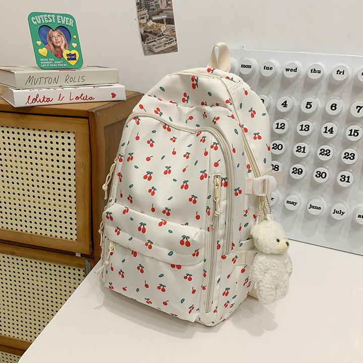 Versatile women's floral print backpack: a stylish schoolbag, travel bag, or everyday carry for women.