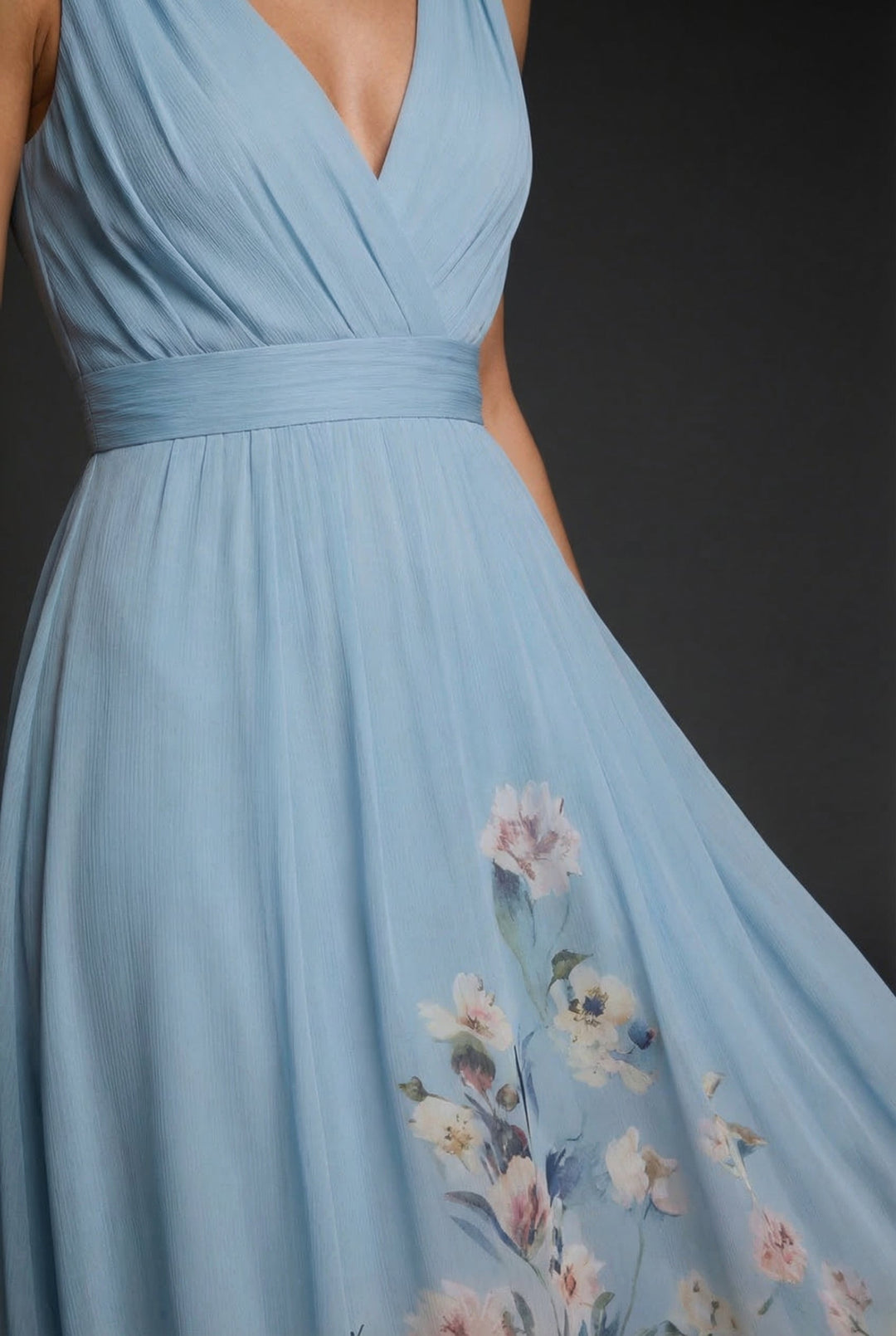 Women's elegant floral maxi dress, perfect for weddings or evening parties.