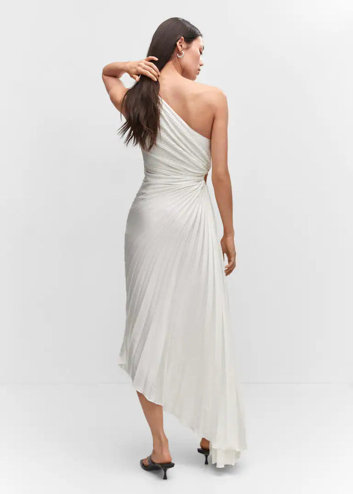 Stylish women's elegant evening dress, a long flowy maxi perfect for formal events.