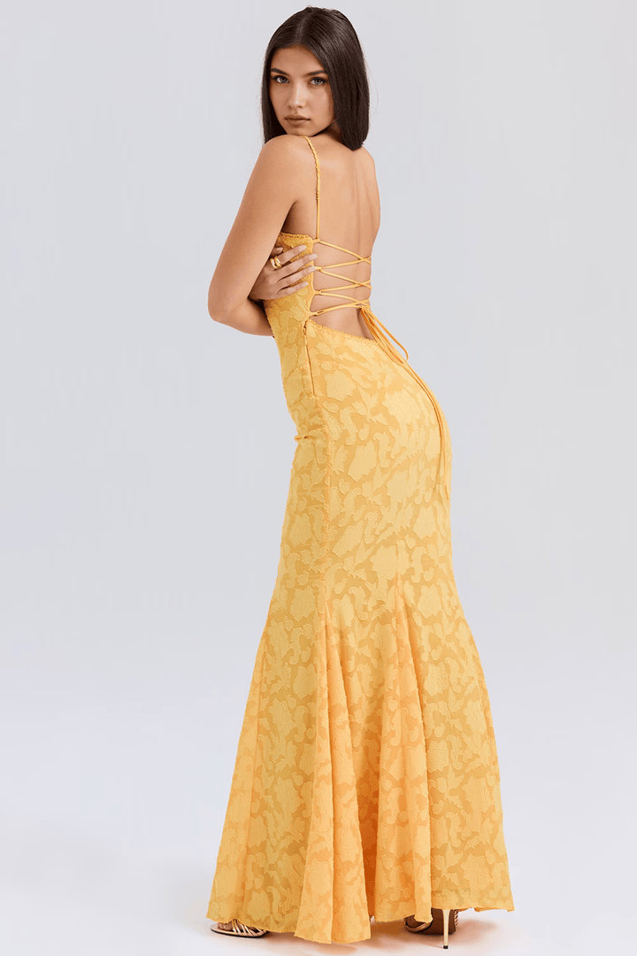 Breathable women's beach dress, a stylish flowing maxi perfect for vacation.