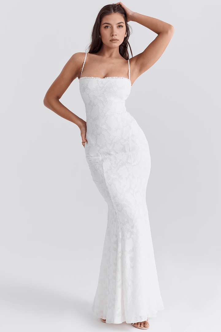 Women's vacation maxi dress, combining casual comfort with an elegant silhouette.