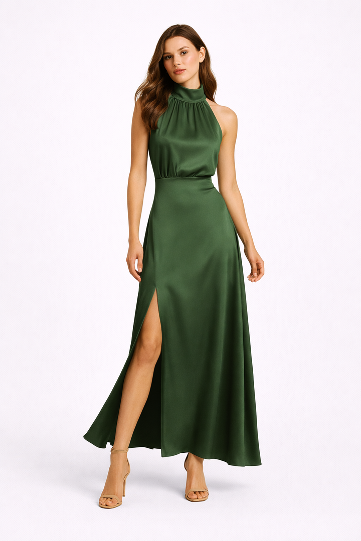 Comfortable women's flowing maxi dress for summer holidays or parties. Sleeveless, long & elegant.