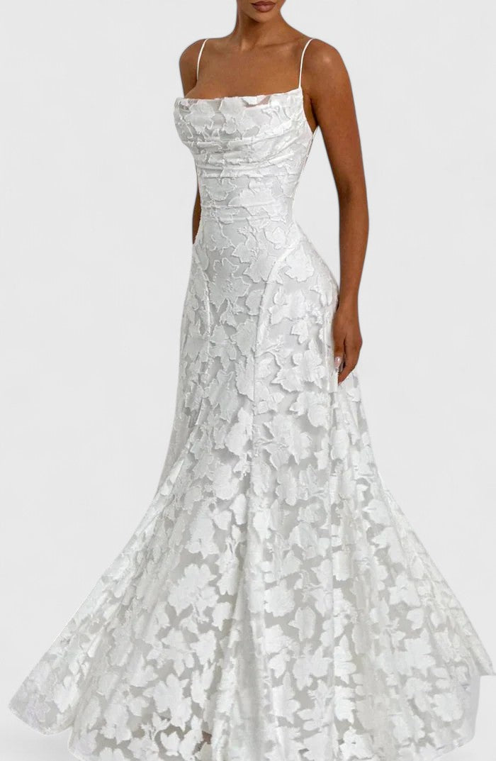 Sleeveless open back maxi dress for women, an elegant and flowy choice for spring summer events.