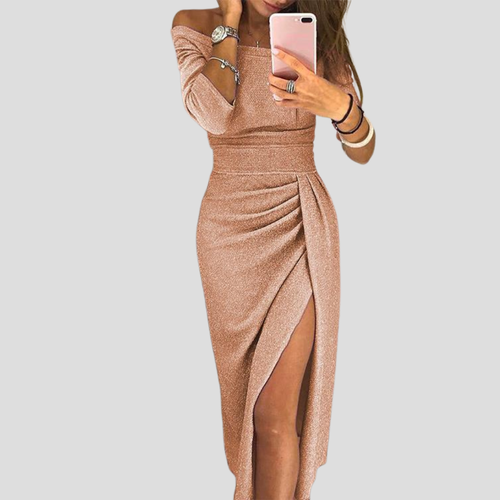 Versatile women's elegant midi dress, ideal for casual everyday wear or a chic summer party. Flowy & comfortable.