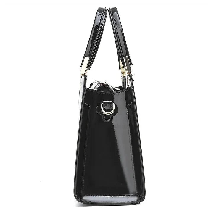 Stylish women's day bag, a versatile glossy handbag for everyday elegance. Combines fashion & function.