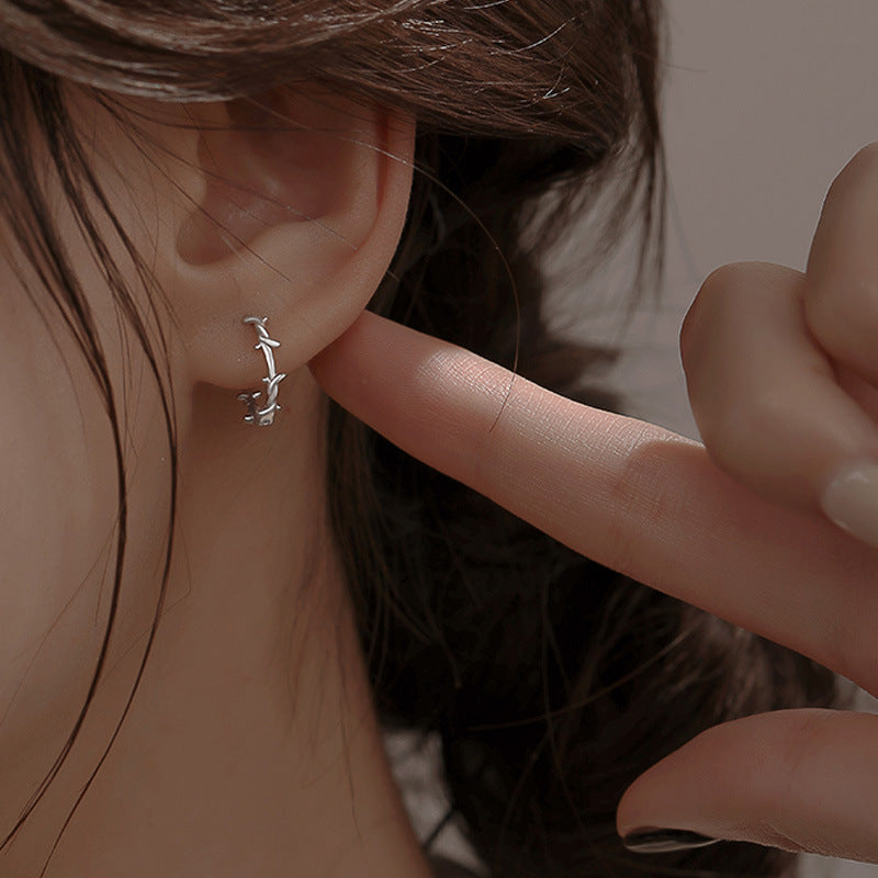 Elegant women's gold & silver hoop earrings, a chic fashion accessory for daily wear or special occasions.