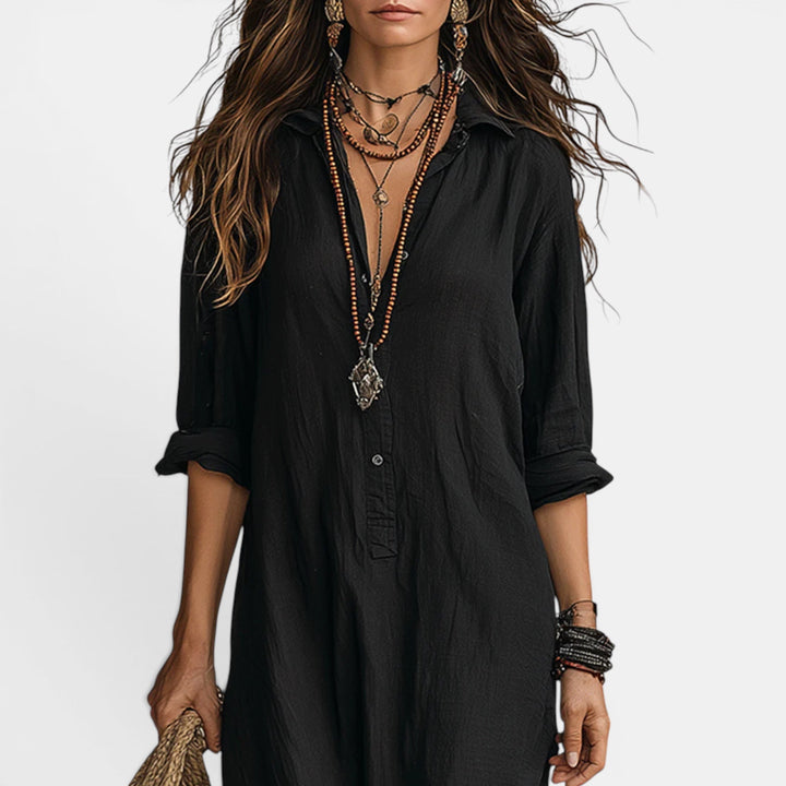 White long maxi dress for women. Casual & elegant summer party dress with a flattering silhouette.