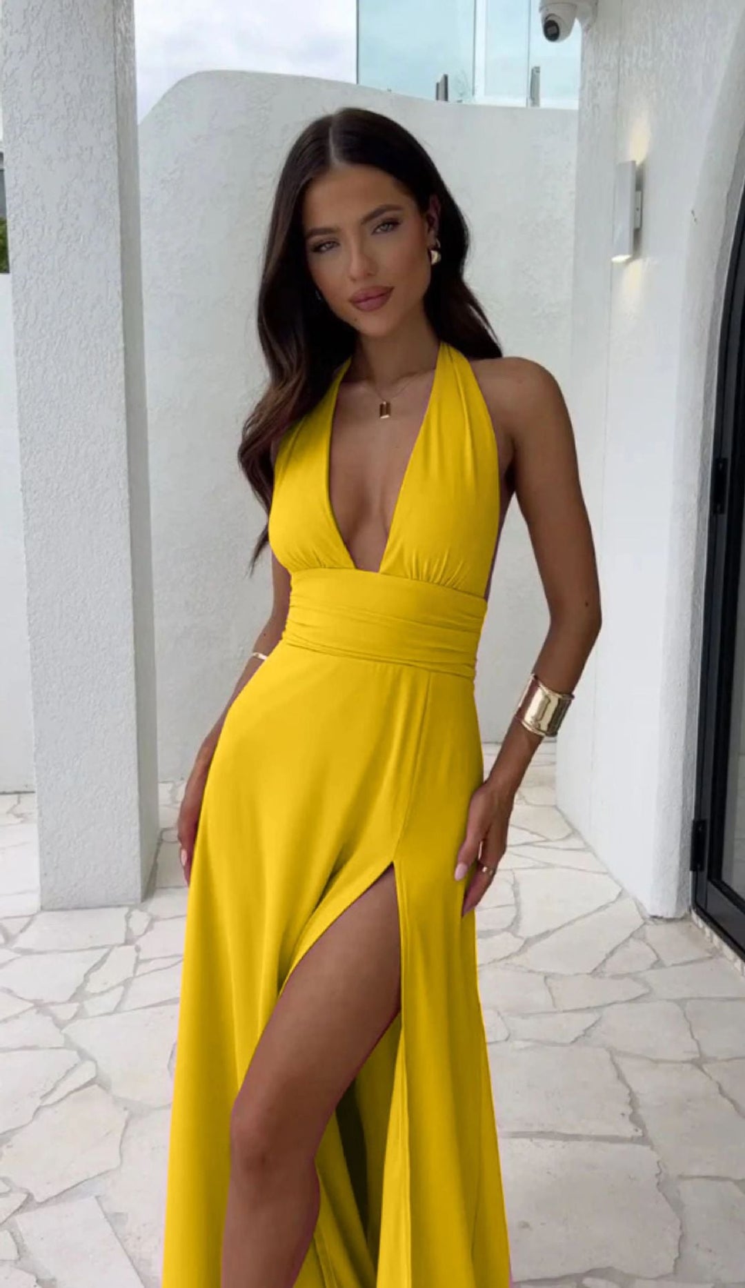 Stylish halter maxi dress for women, offering a flattering fit for any special occasion or evening party.