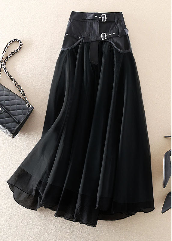 Women's elegant high waist flowing mesh skirt, a chic long bottom perfect for fashion, evening, or special events.