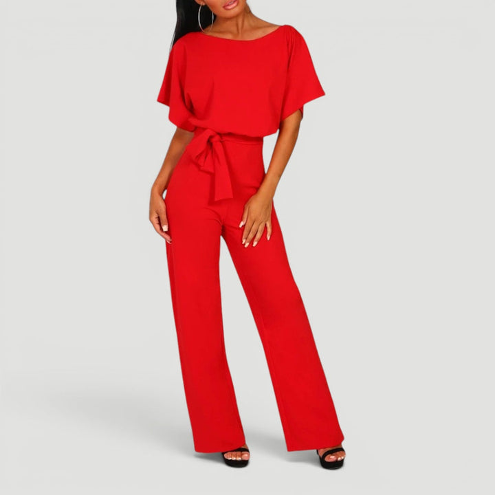 Versatile women's high waisted wide leg jumpsuit, a chic and comfortable one-piece outfit for various occasions.